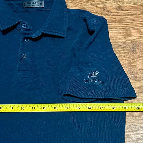 G/Fore Polo Shirt Men M Blue Performance Stretch Short Sleeve Golf Casual Great - Picture 6 of 7